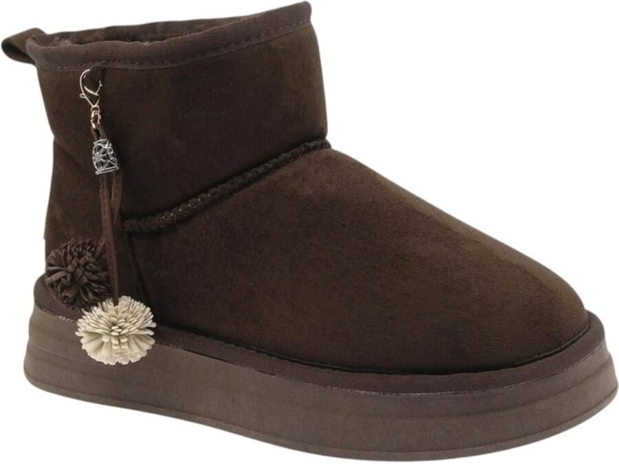 Beppi Snowboots 'Casual boot' donkerbruin