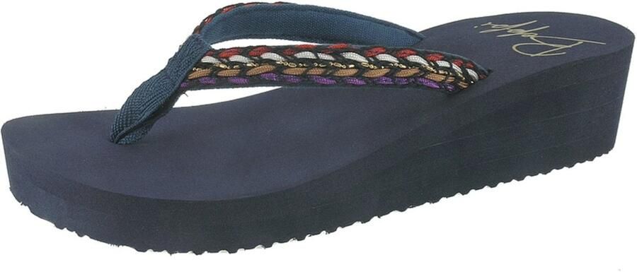 Beppi Teenslipper 'Wedge Slipper' marine