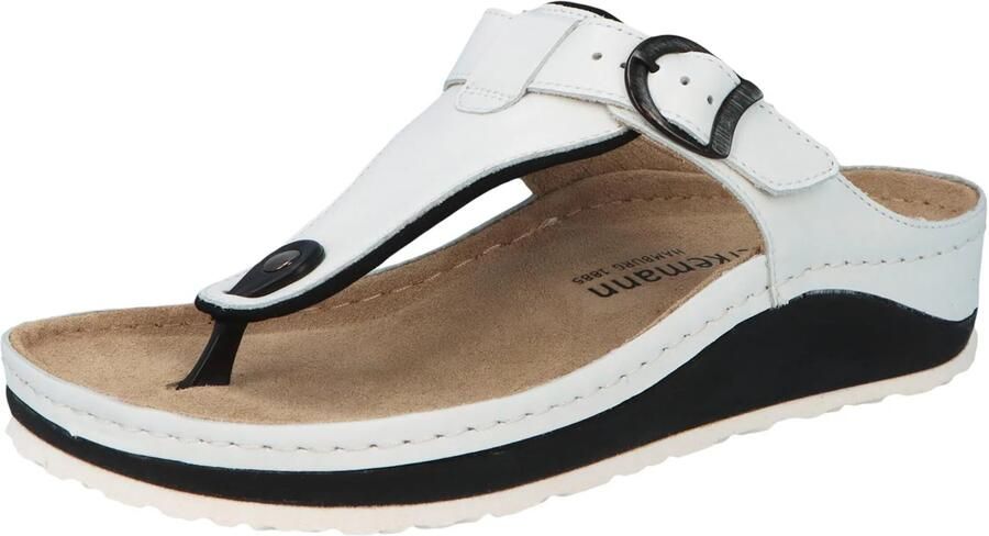 Berkemann gmbH en co kg Berkemann Mila wit leren slippers teenslippers 01351 - Foto 3