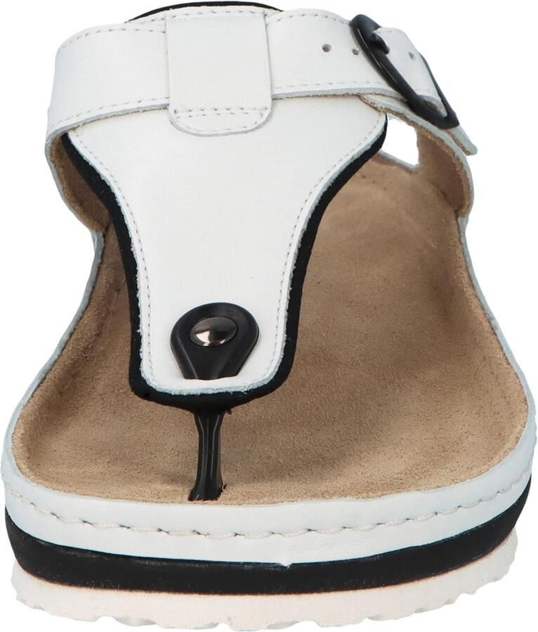Berkemann gmbH en co kg Berkemann Mila wit leren slippers teenslippers 01351 - Foto 4