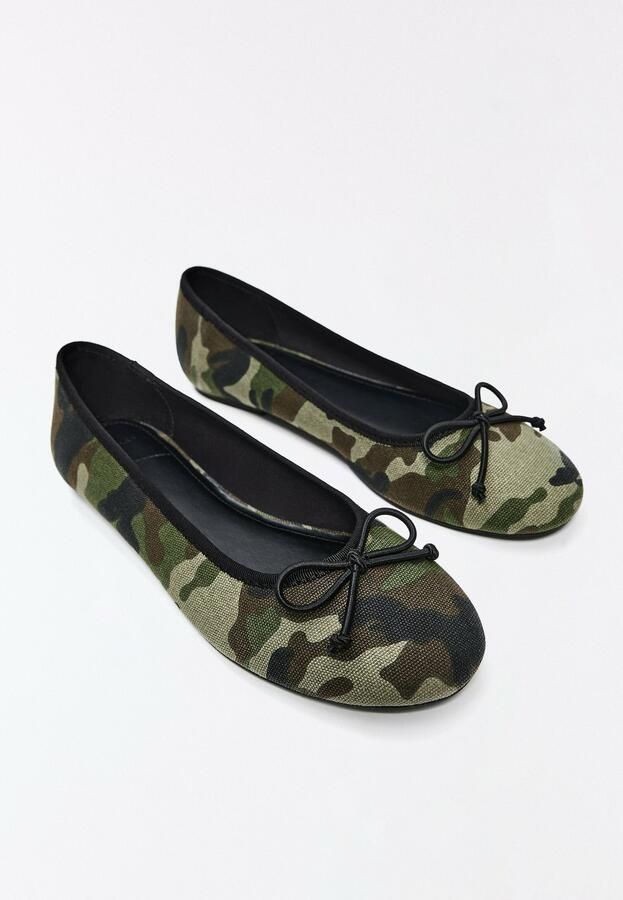 Bershka Ballerina groen kaki lichtgroen - Foto 2