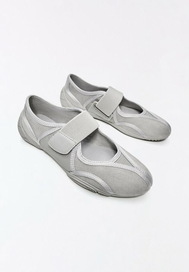 Bershka Ballerina lichtgrijs - Foto 4