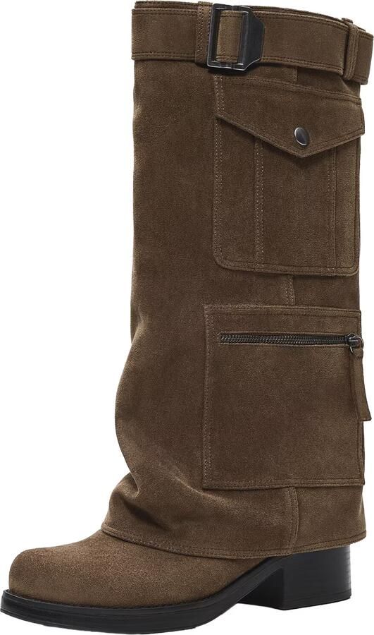 Bershka Cowboylaarzen donkerbruin