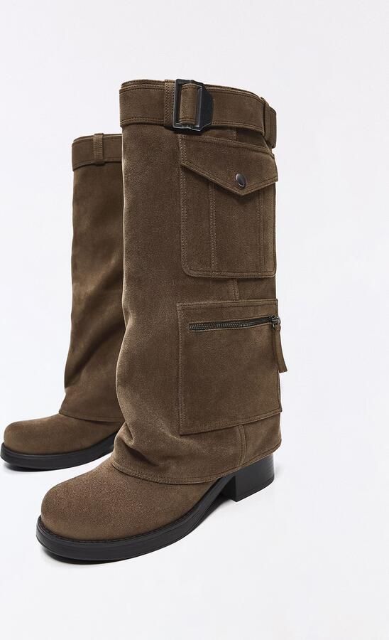 Bershka Cowboylaarzen donkerbruin - Foto 6