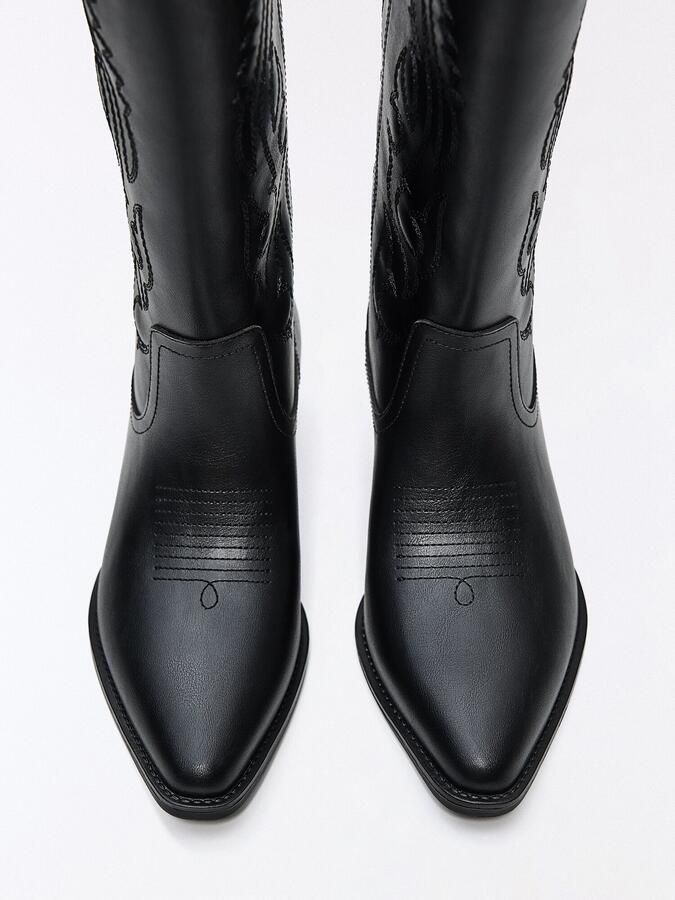 Bershka Cowboylaarzen zwart - Foto 3