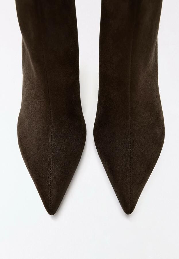 Bershka Enkellaarsjes chocoladebruin - Foto 3