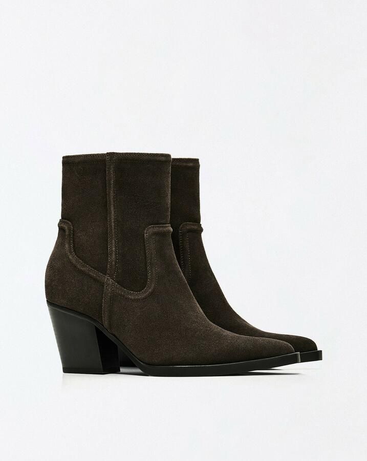 Bershka Enkellaarsjes donkerbruin - Foto 2