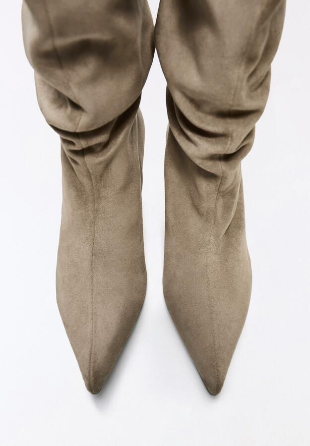 Bershka Laarzen donkerbeige - Foto 3