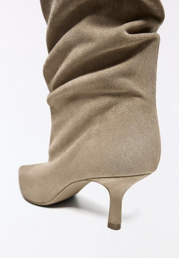 Bershka Laarzen donkerbeige - Foto 4