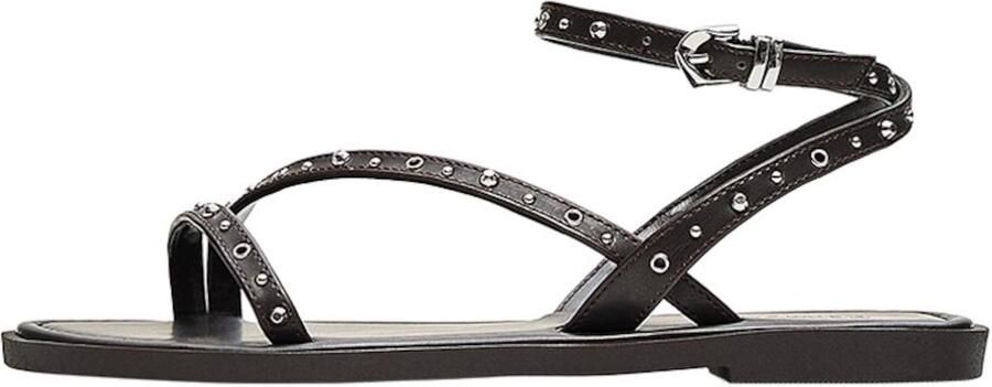 Bershka Sandalen met riem donkerbruin - Foto 6