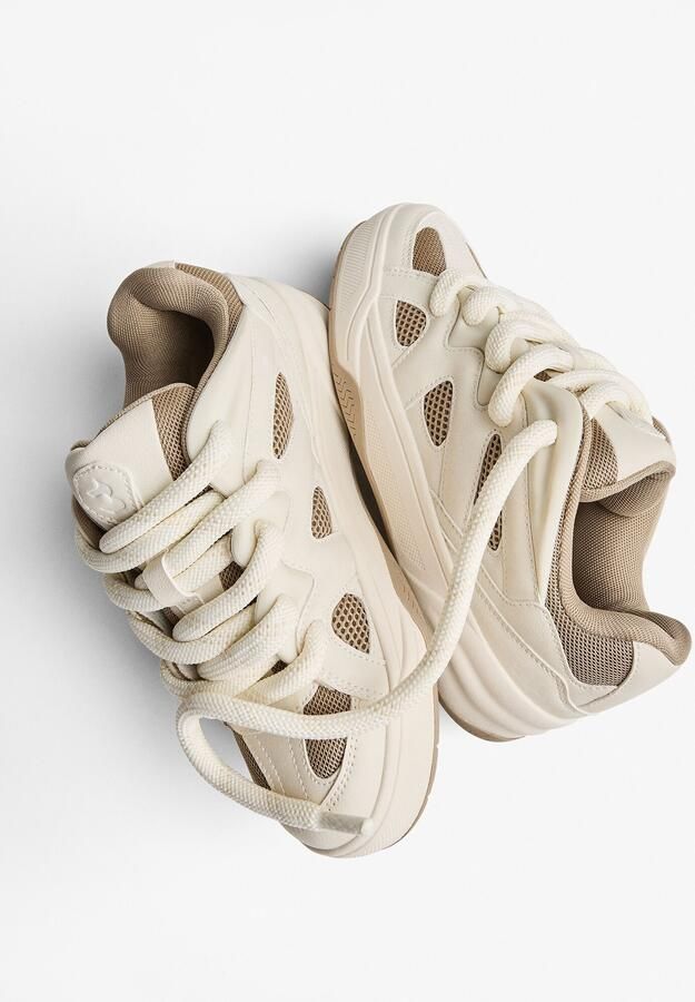 Bershka Sneakers laag 'BAMBA' crème mokka - Foto 3