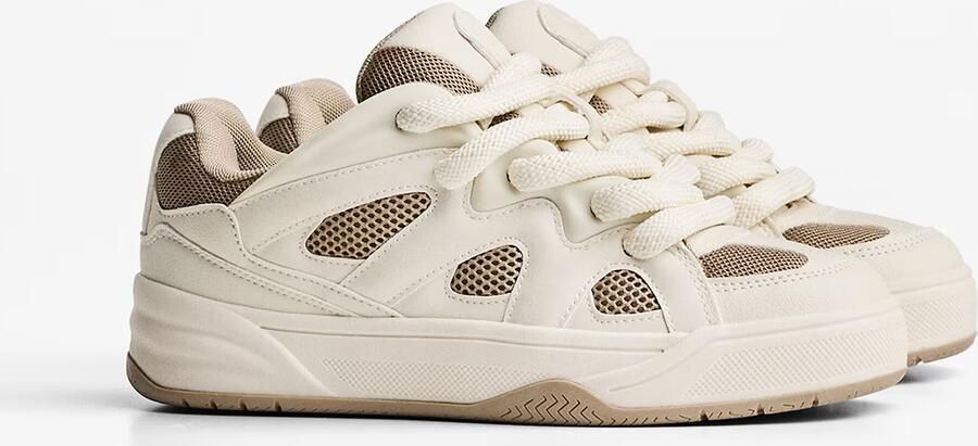 Bershka Sneakers laag 'BAMBA' crème mokka - Foto 6