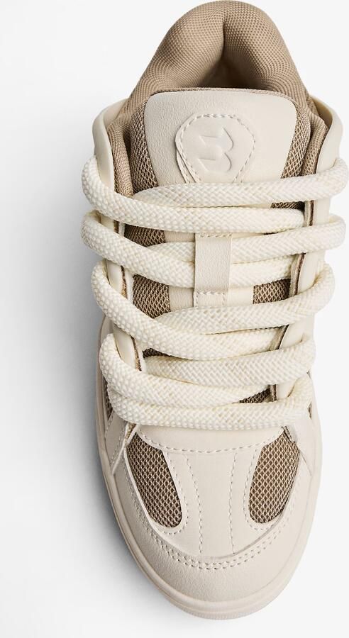 Bershka Sneakers laag 'BAMBA' crème mokka - Foto 4