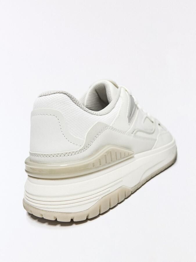 Bershka Sneakers laag 'BAMBA STREET' grijs wit - Foto 6