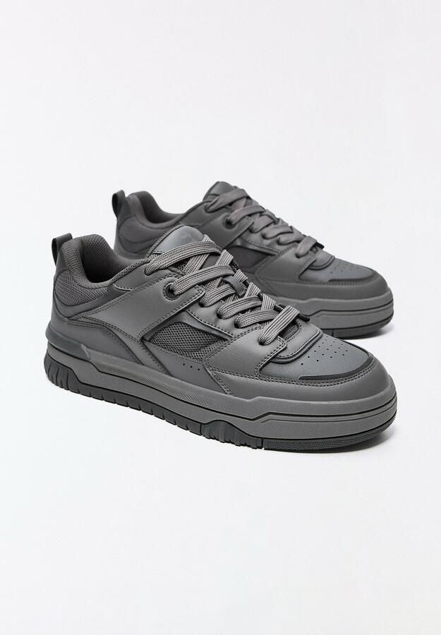 Bershka Sneakers laag 'BAMBA STREET II' grafiet - Foto 4