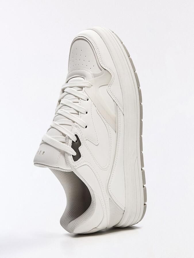 Bershka Sneakers laag 'BAMBA STREET' offwhite - Foto 4