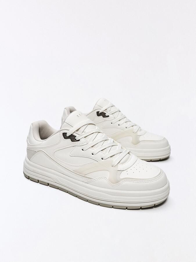 Bershka Sneakers laag 'BAMBA STREET' offwhite - Foto 5