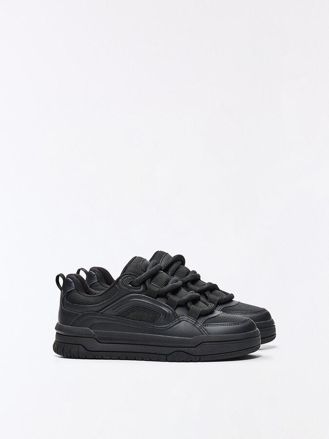 Bershka Sneakers laag 'BAMBA' zwart - Foto 3