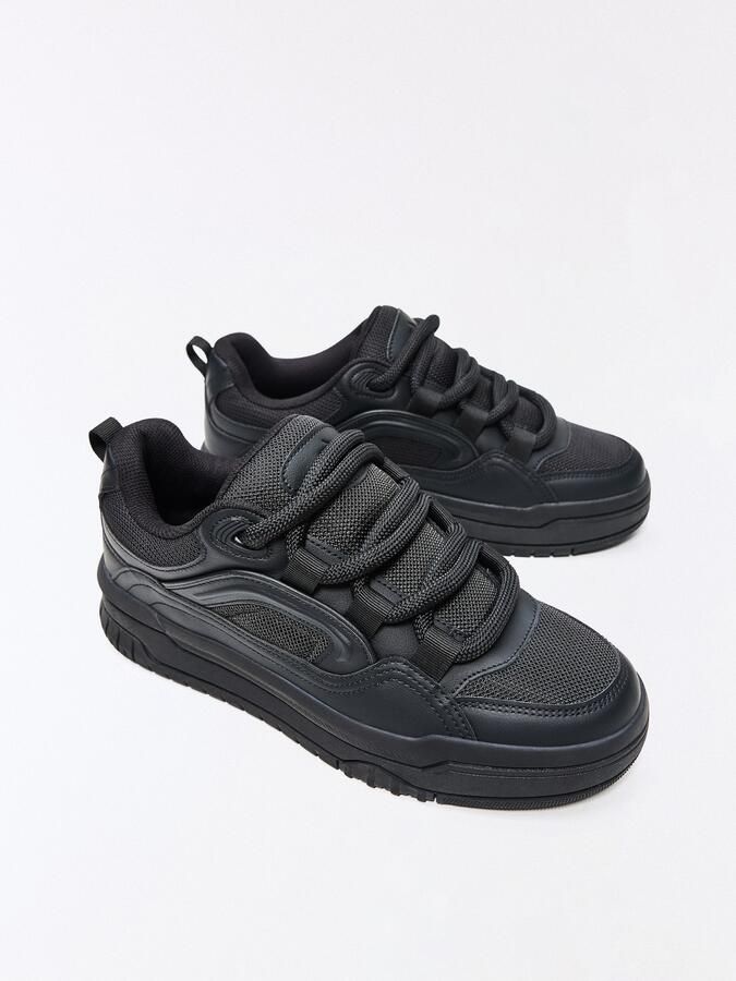 Bershka Sneakers laag 'BAMBA' zwart - Foto 4