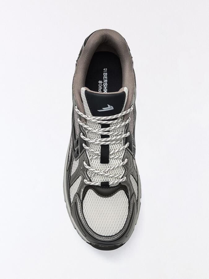 Bershka Sneakers laag brokaat brons offwhite - Foto 4
