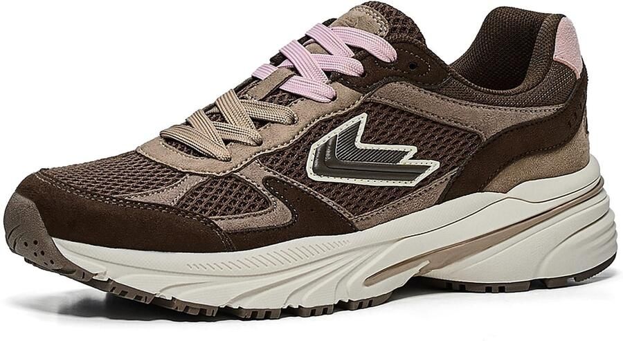 Bershka Sneakers laag bruin brokaat rosa