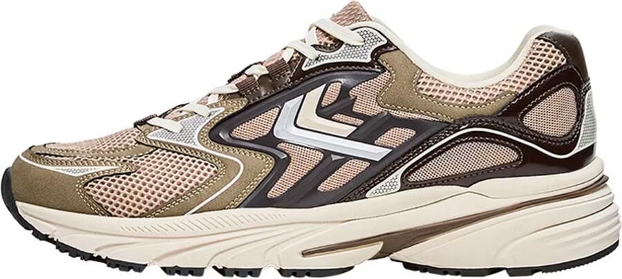 Bershka Sneakers laag cappuccino bruin gemêleerd zwart zilver - Foto 6