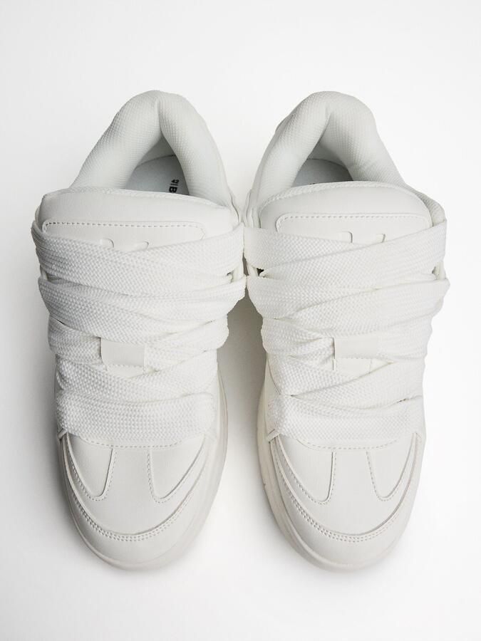 Bershka Sneakers laag 'CLASSIC' wit - Foto 3