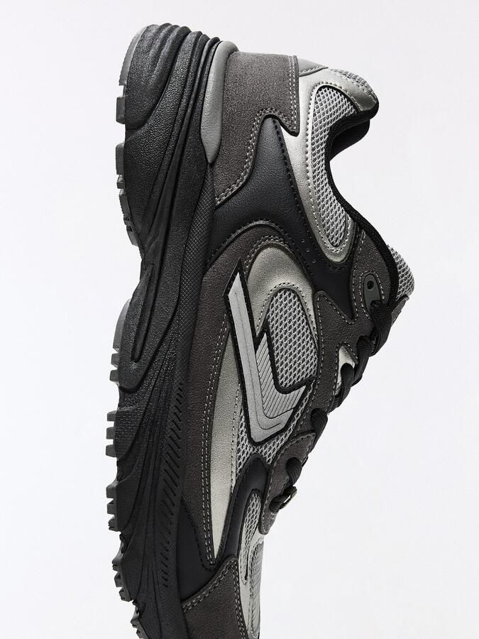 Bershka Sneakers laag 'DEPORTIVO 29' grijs donkergrijs zwart - Foto 5