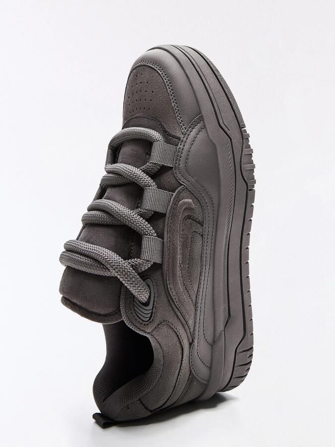 Bershka Sneakers laag donkergrijs - Foto 5
