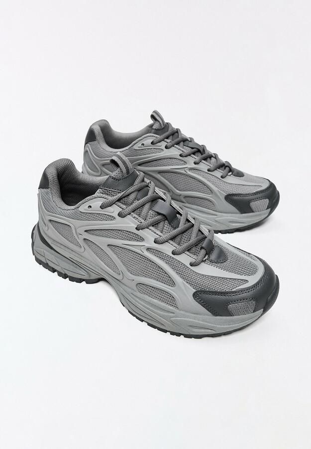 Bershka Sneakers laag grijs - Foto 4