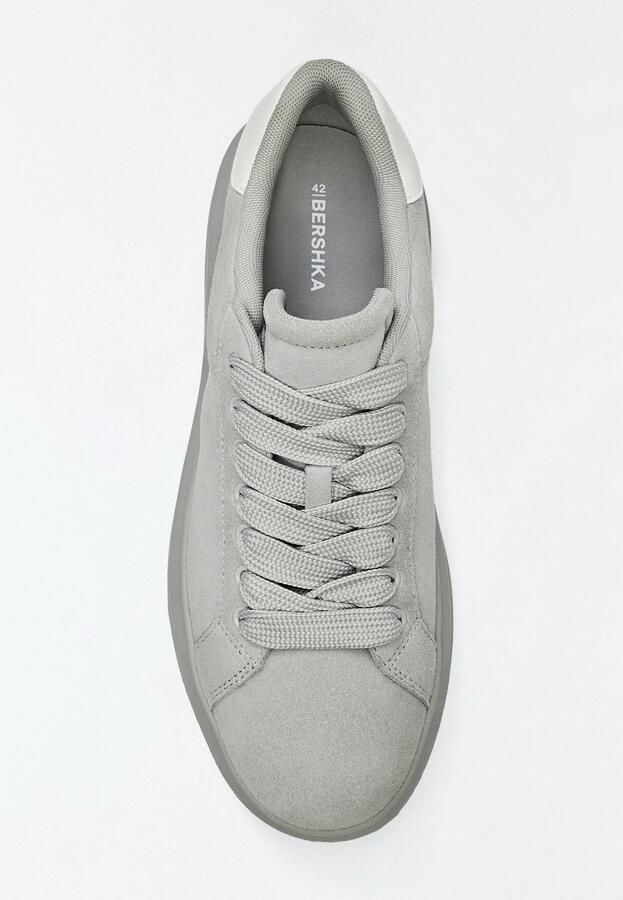 Bershka Sneakers laag grijs wit - Foto 2