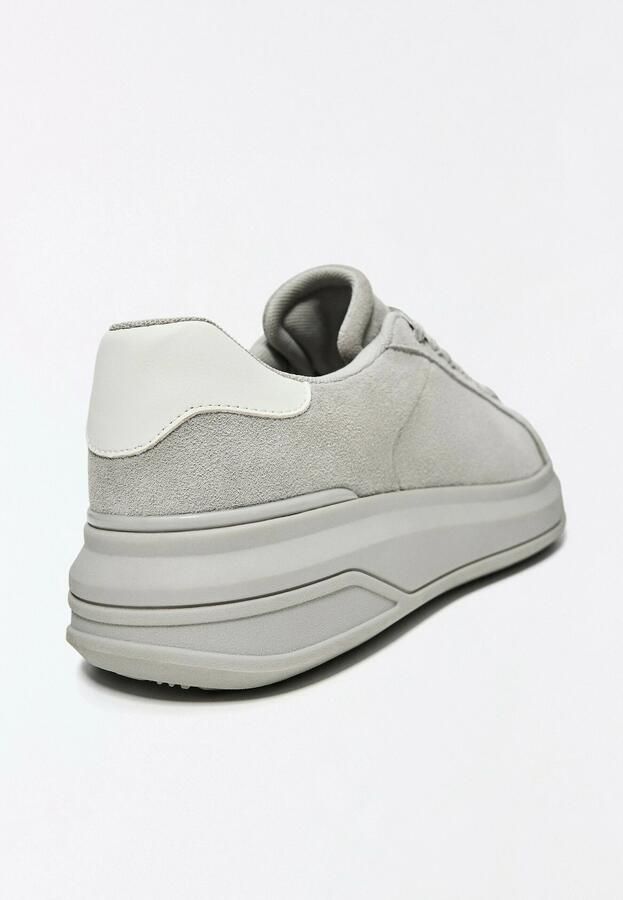 Bershka Sneakers laag grijs wit - Foto 3