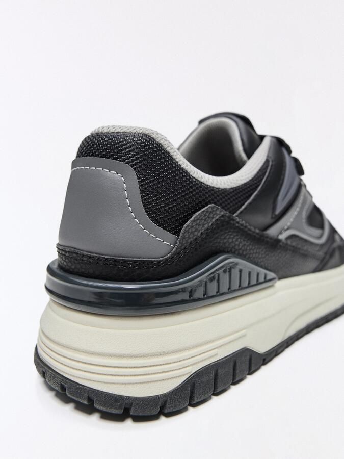 Bershka Sneakers laag grijs zwart - Foto 5