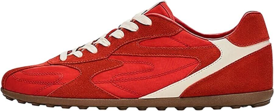 Bershka Sneakers laag rood wit