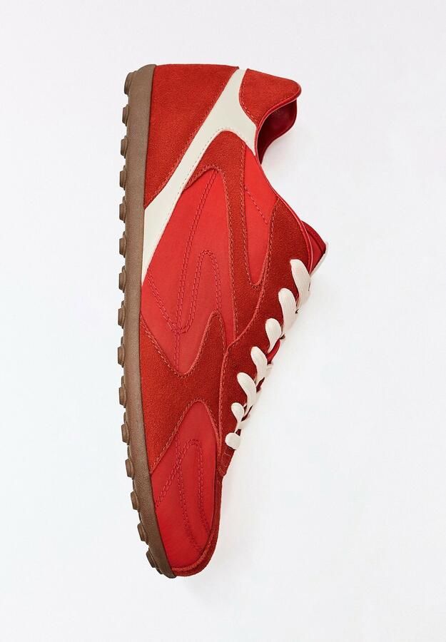 Bershka Sneakers laag rood wit - Foto 2
