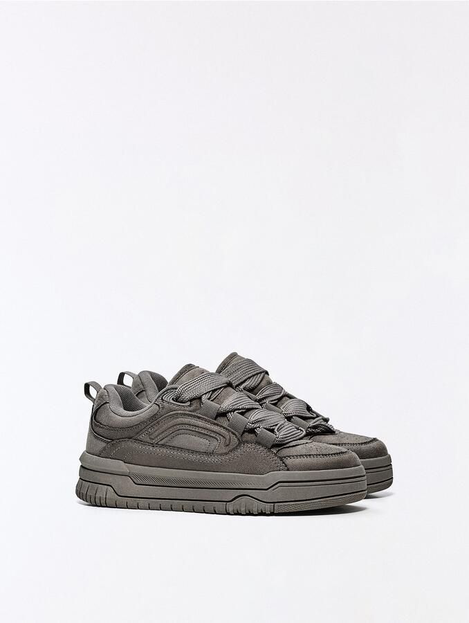 Bershka Sneakers laag taupe - Foto 2