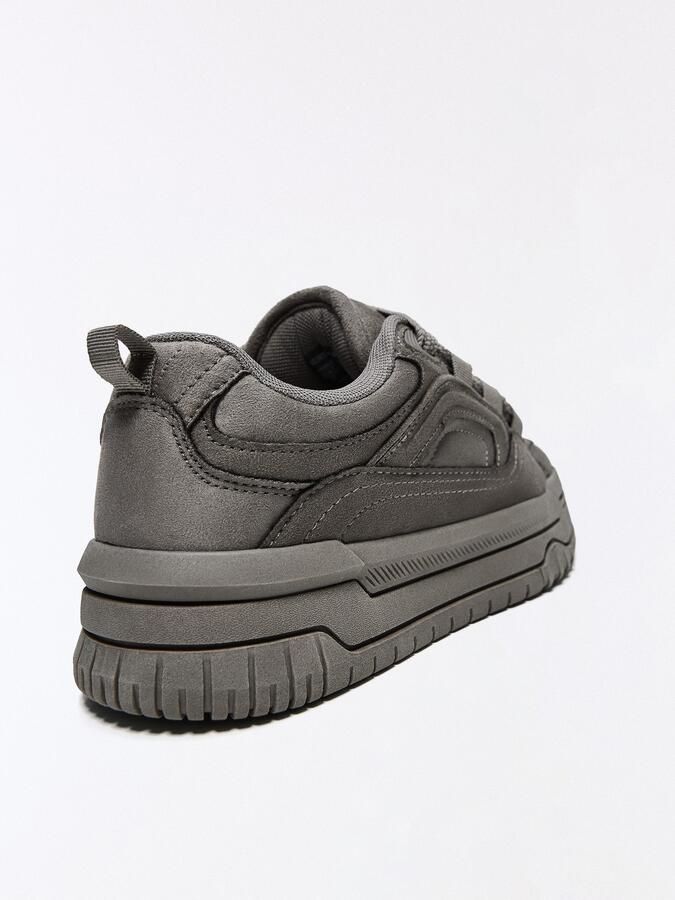 Bershka Sneakers laag taupe - Foto 4