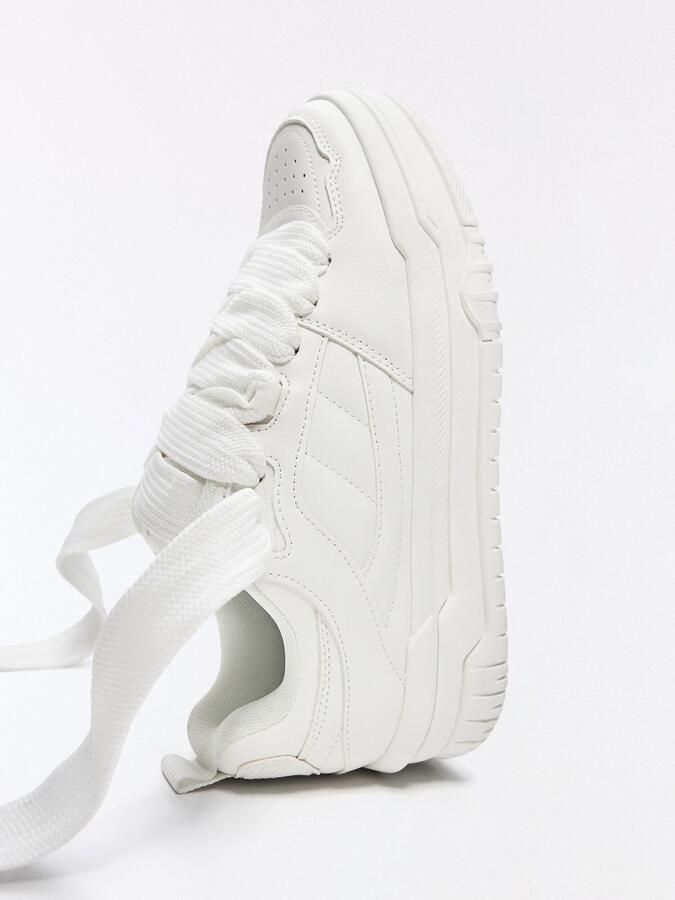 Bershka Sneakers laag wit - Foto 4