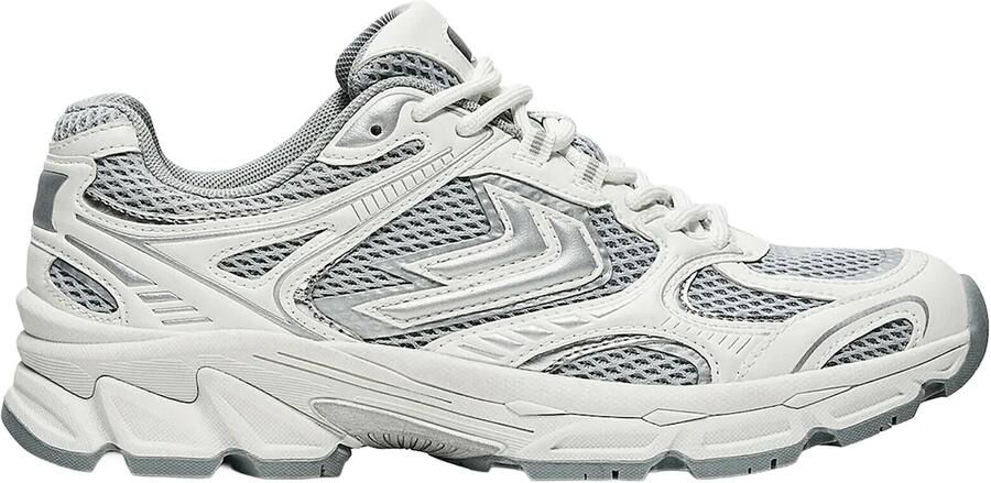 Bershka Sneakers laag zilvergrijs wit
