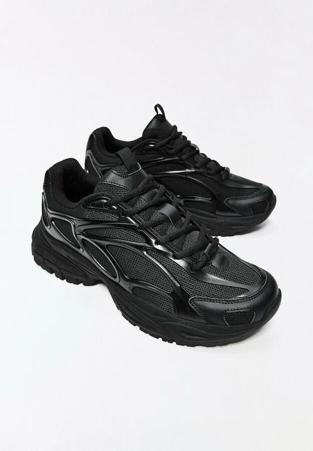 Bershka Sneakers laag zwart - Foto 3