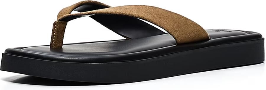 Bershka Teenslipper donkerbeige
