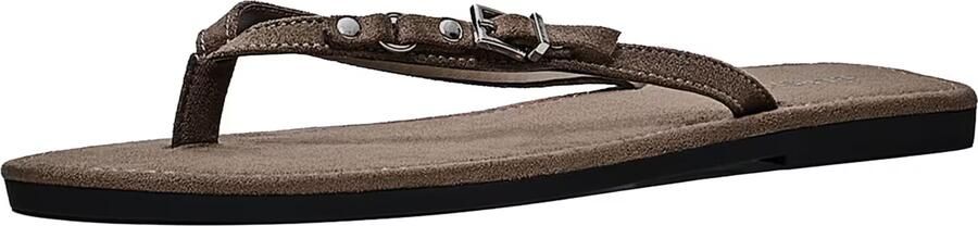 Bershka Teenslipper bruin
