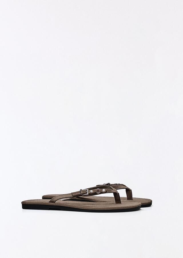 Bershka Teenslipper bruin - Foto 4