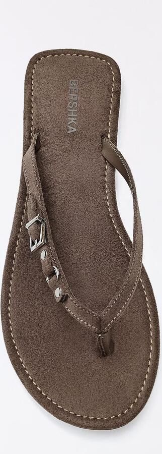 Bershka Teenslipper bruin - Foto 5