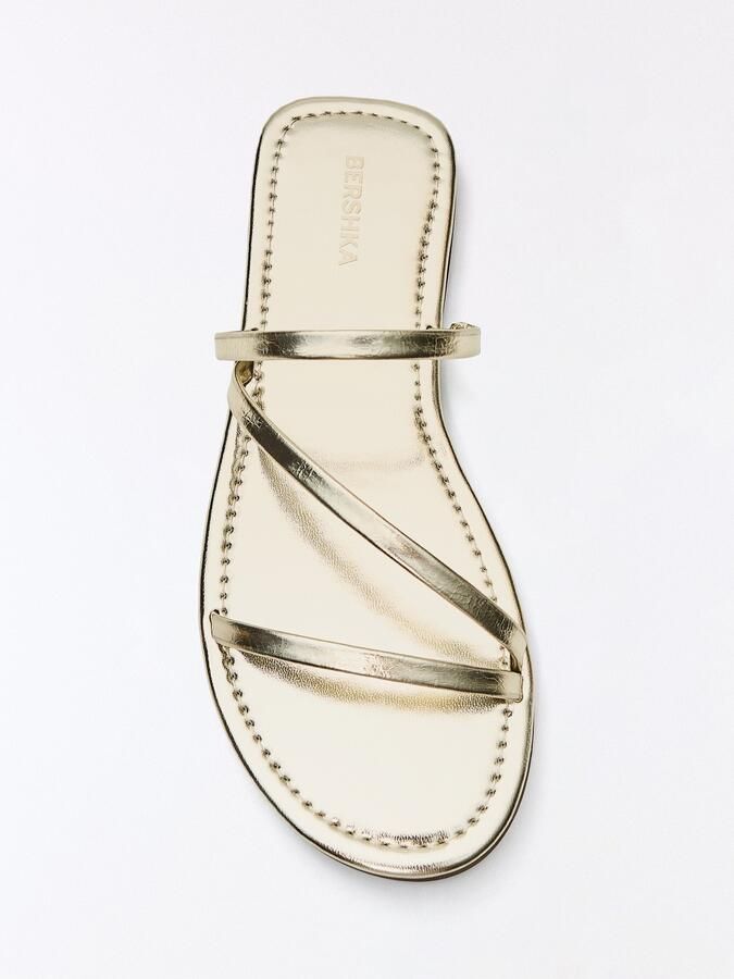 Bershka Teenslipper goud - Foto 2