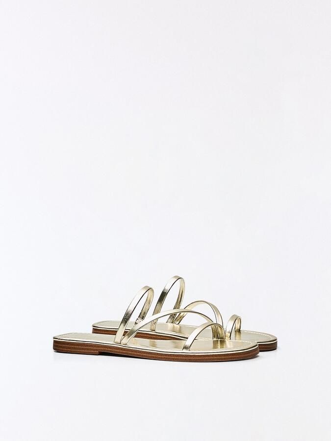 Bershka Teenslipper goud - Foto 3