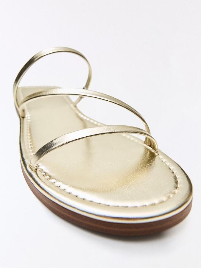 Bershka Teenslipper goud - Foto 4