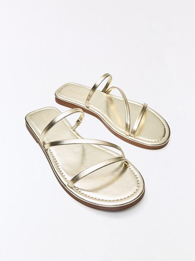 Bershka Teenslipper goud - Foto 5