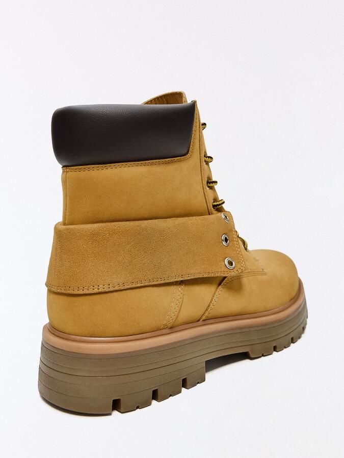 Bershka Veterboots camel chocoladebruin - Foto 2