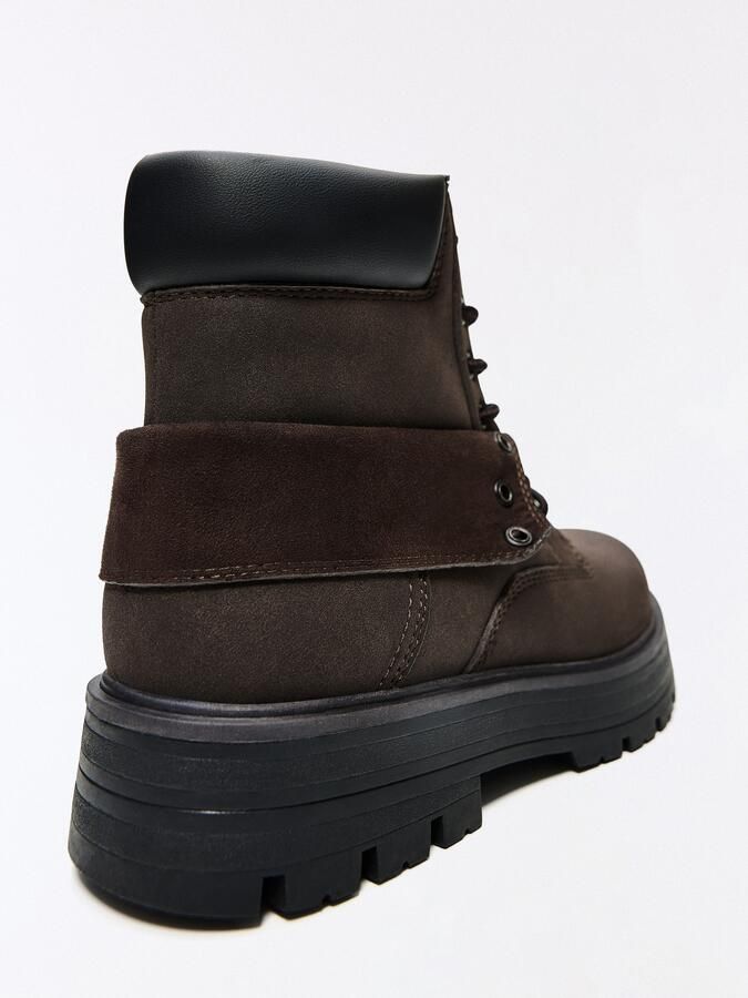 Bershka Veterboots donkerbruin - Foto 2
